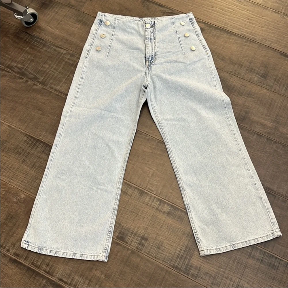 It’s Basic 1981 High Rise Cropped Wide Leg Jeans - Picture 11 of 13